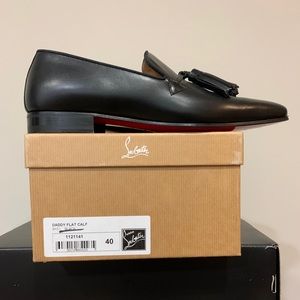 Christian louboutin flat calf loafers